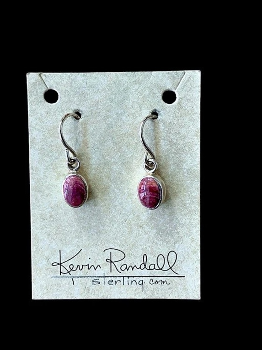 Kevin Randall Purple Spiney Oyster Stone Drop Earrings